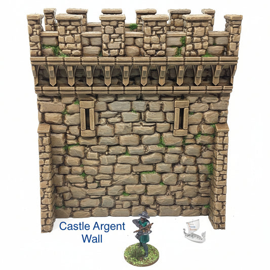 Castle Argent Wall Section: Wargaming Scenery