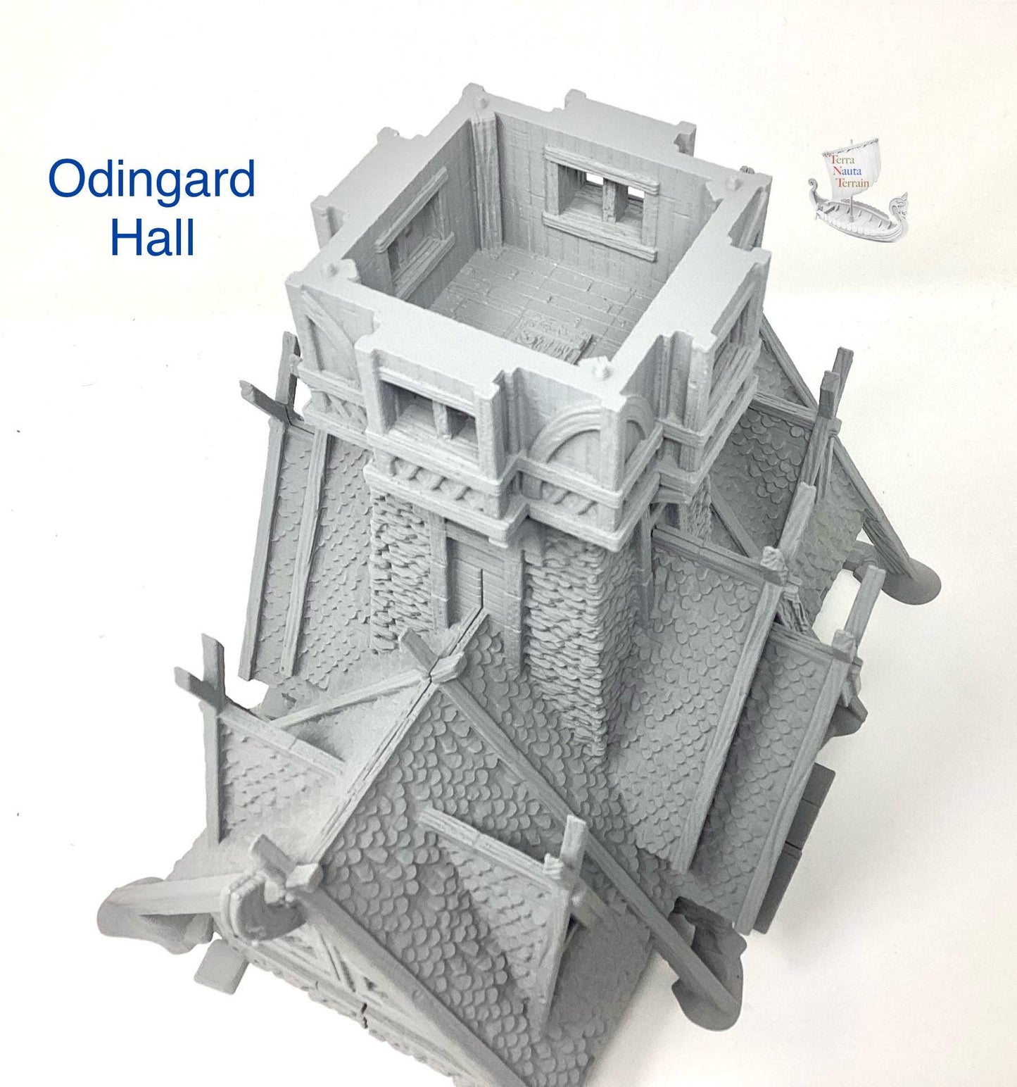 Odingard Hall: Viking Terrain Model - 3D Printed Unpainted