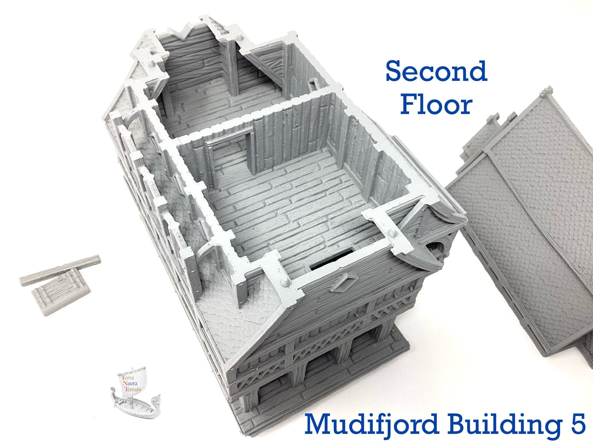 Mudifjord Building 5. A fishing village on a lake.
