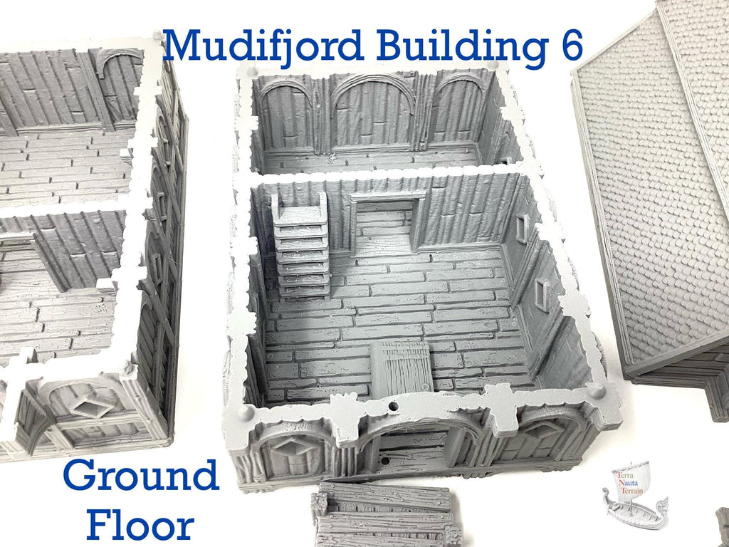 Mudifjord Building 6. A fishing village on a lake.