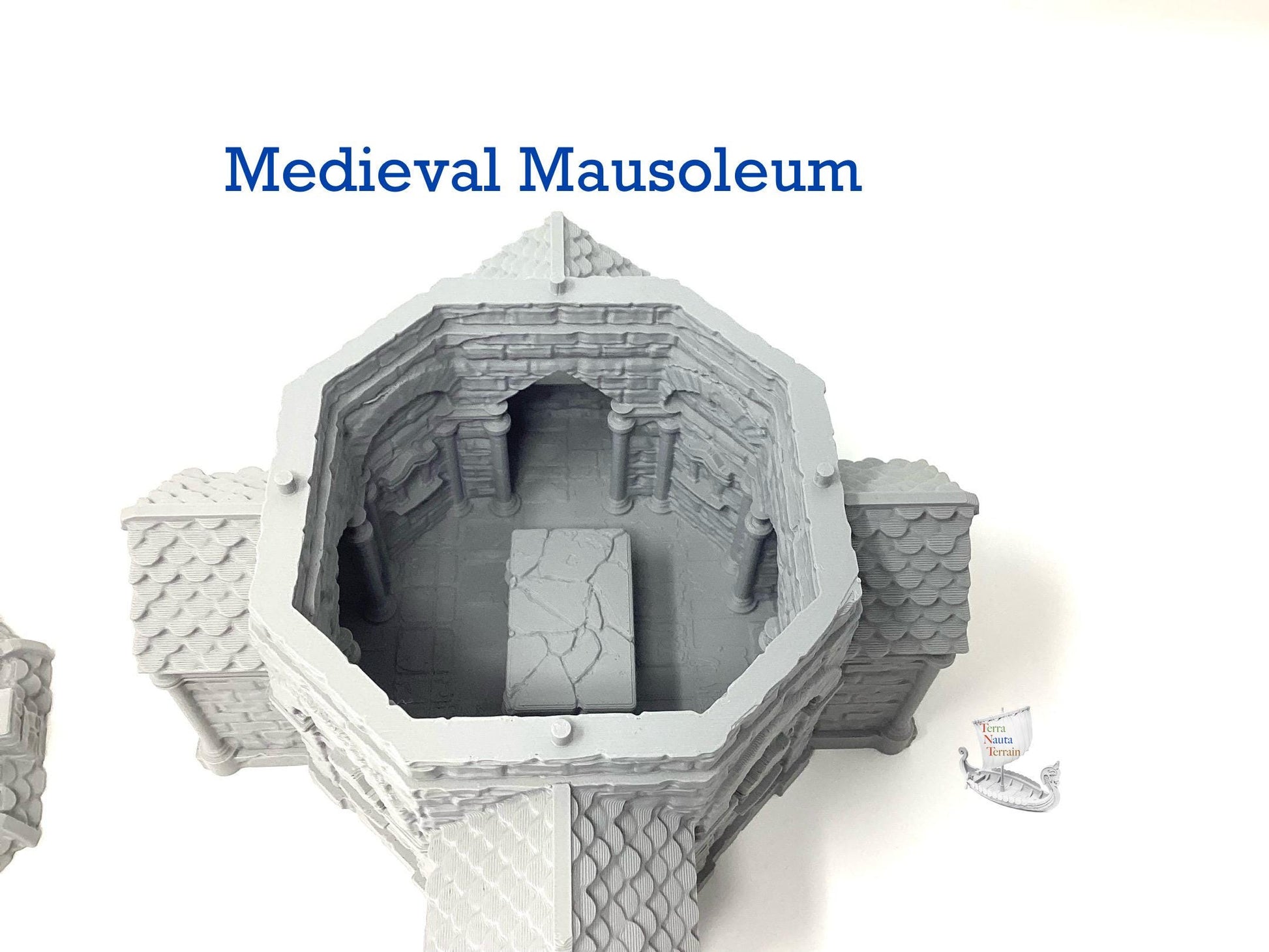 Medieval Mausoleum Model: Playable Interior, Unpainted PLA