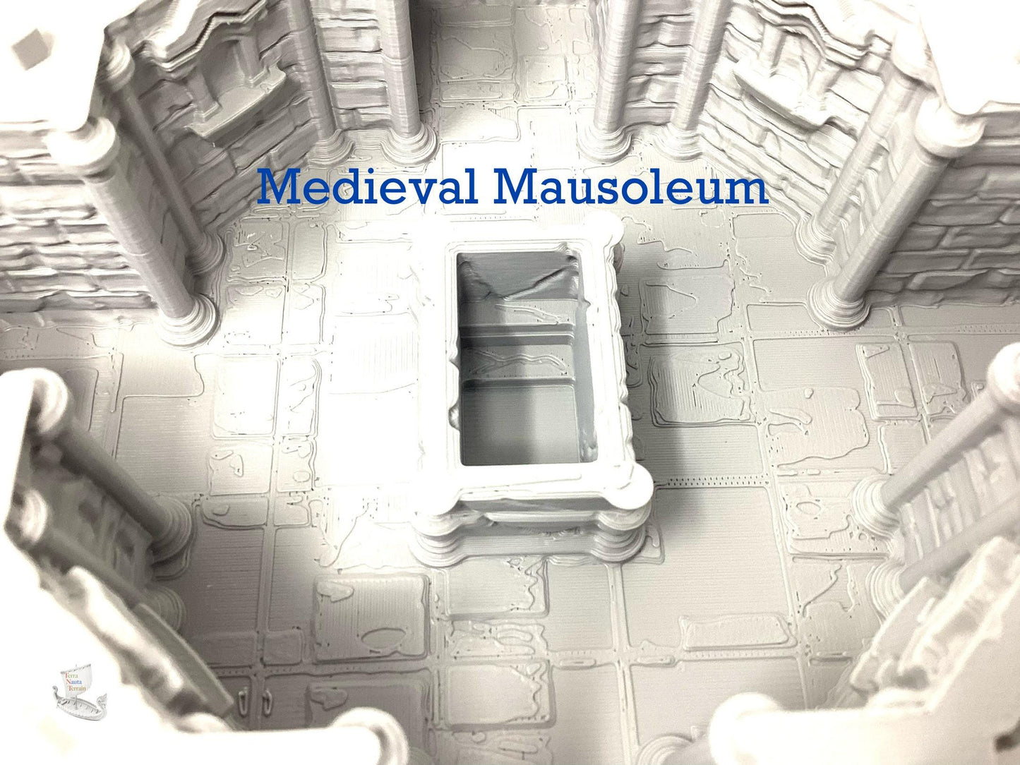 Medieval Mausoleum Model: Playable Interior, Unpainted PLA