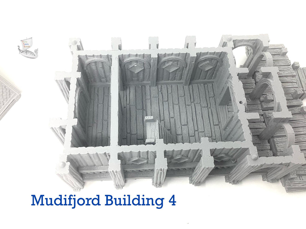 Mudifjord Building 4. A fishing village on a lake.