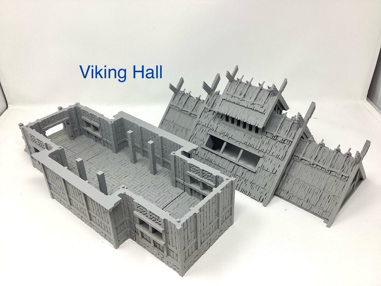 Viking Hall: Unpainted Miniature Terrain