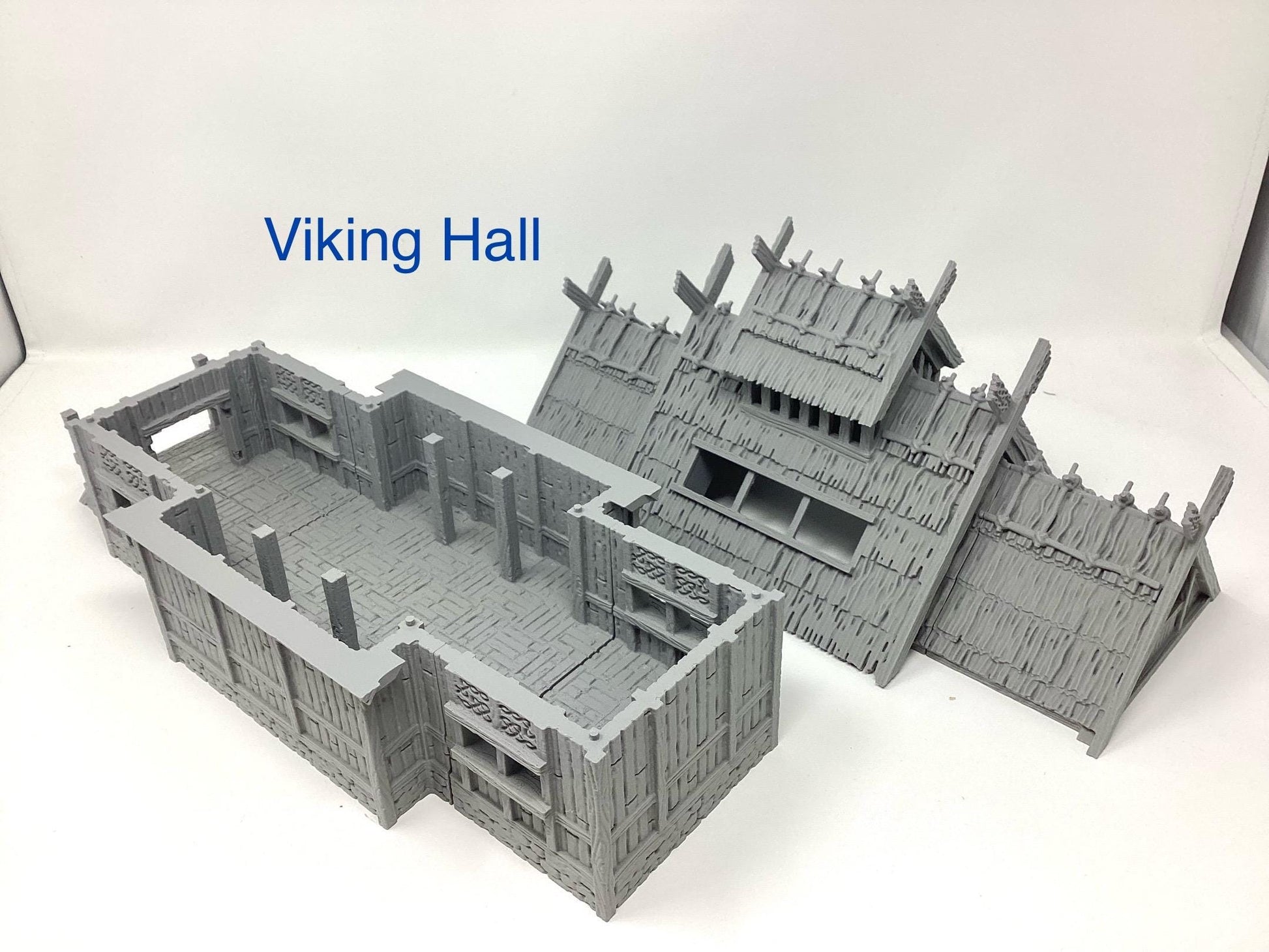 Viking Hall: Unpainted Miniature Terrain