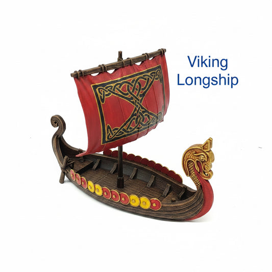 3D Printed Viking Longship Model: Unpainted PLA Filament