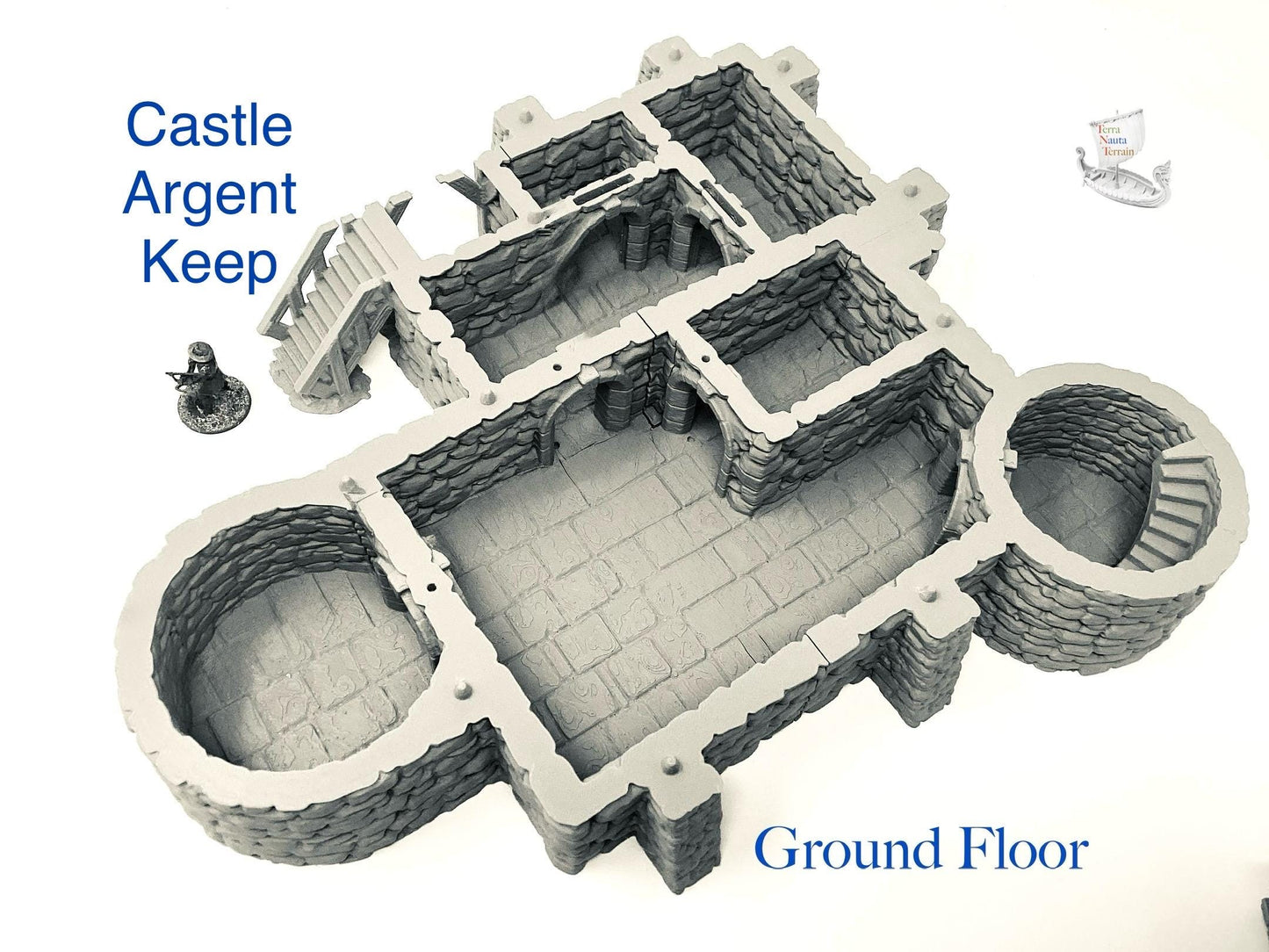 Castle Argent Keep: Medieval Wargaming Fortress - 4 Floors