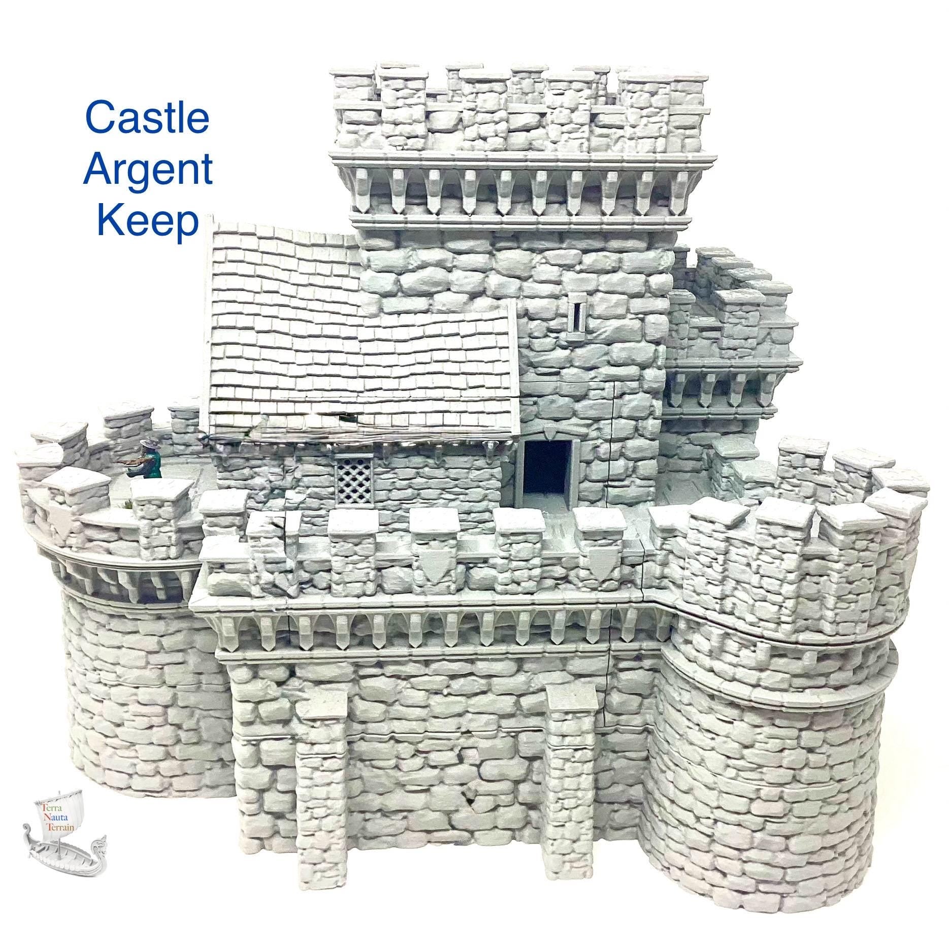 Castle Argent Keep: Medieval Wargaming Fortress - 4 Floors