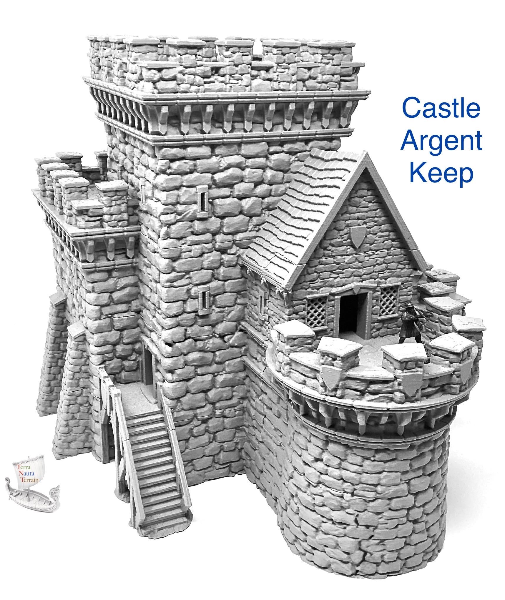 Castle Argent Keep: Medieval Wargaming Fortress - 4 Floors