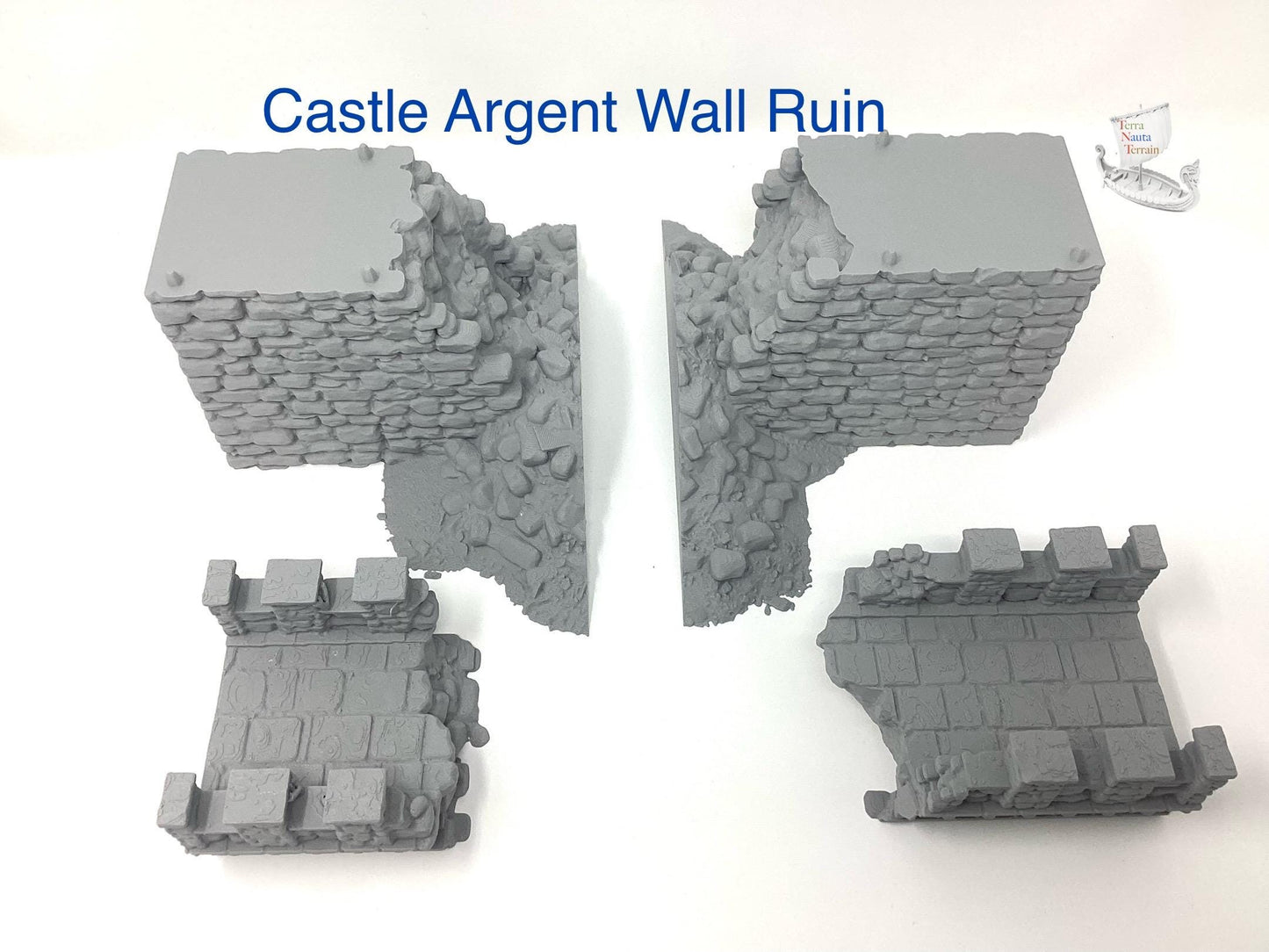 Castle Argent Wall Ruins: Wargaming Terrain