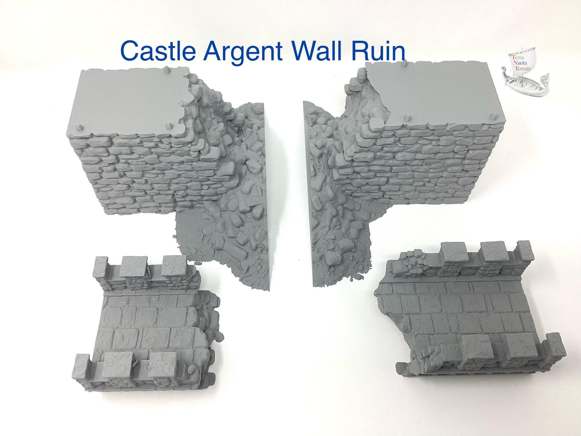 Castle Argent Wall Ruins: Wargaming Terrain