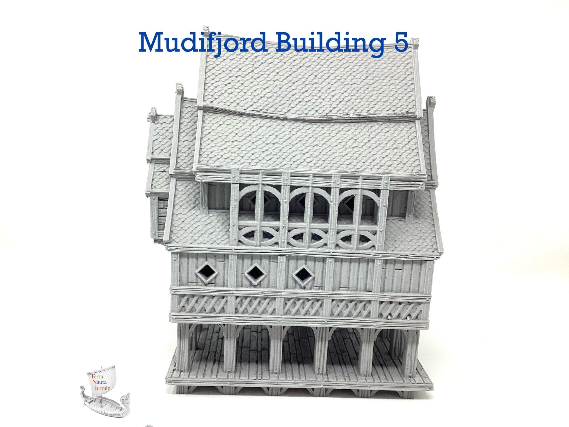 Mudifjord Building 5. A fishing village on a lake.
