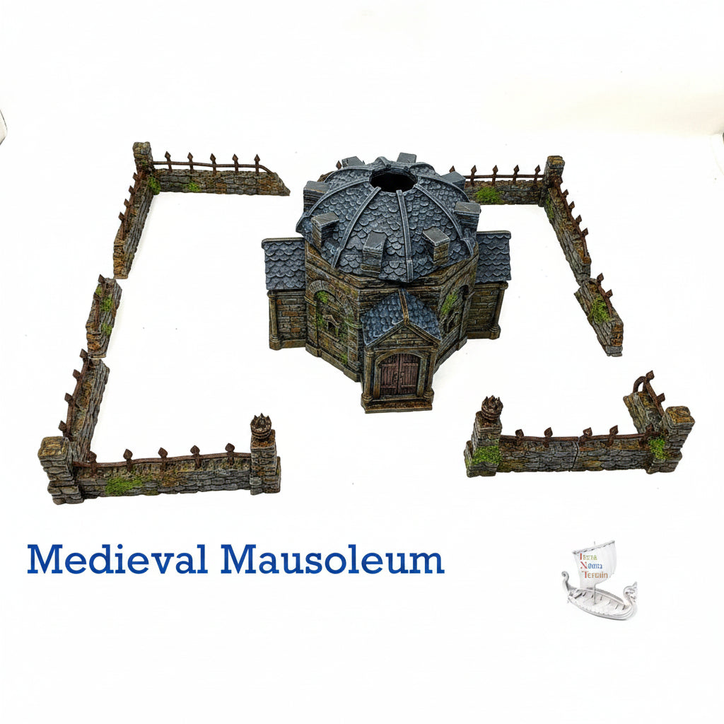Medieval Mausoleum Model: Playable Interior, Unpainted PLA