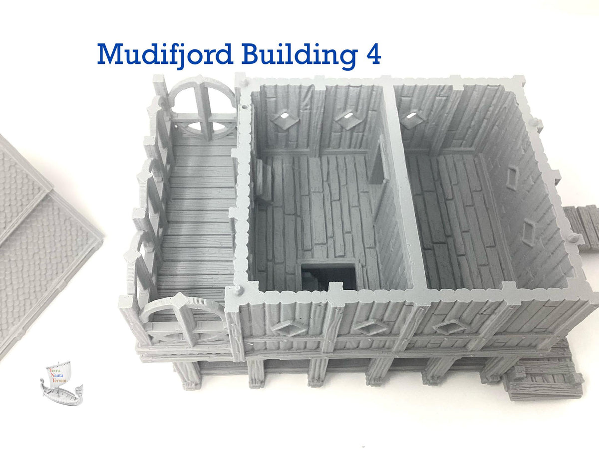 Mudifjord Building 4. A fishing village on a lake.