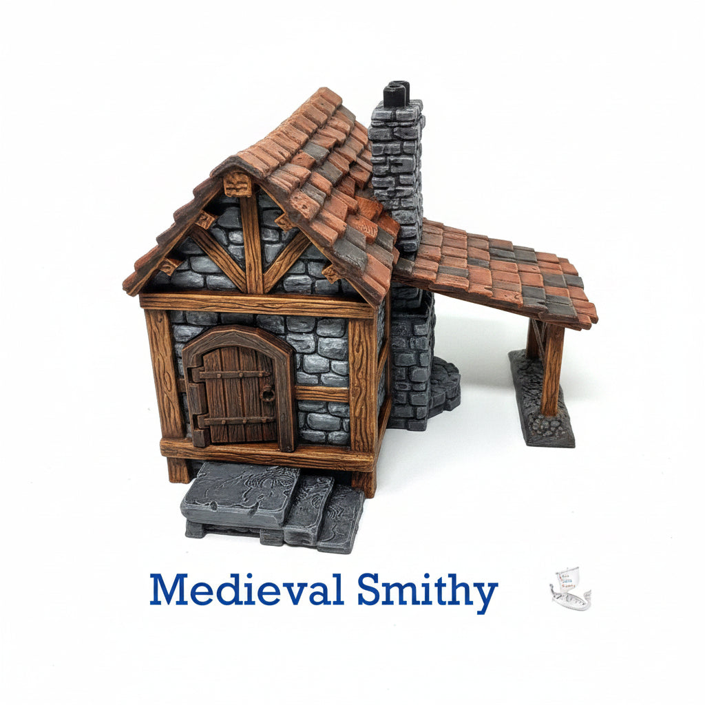 Medieval Smithy: 3D Printed Terrain Model