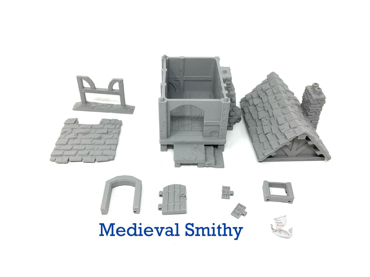 Medieval Smithy: 3D Printed Terrain Model