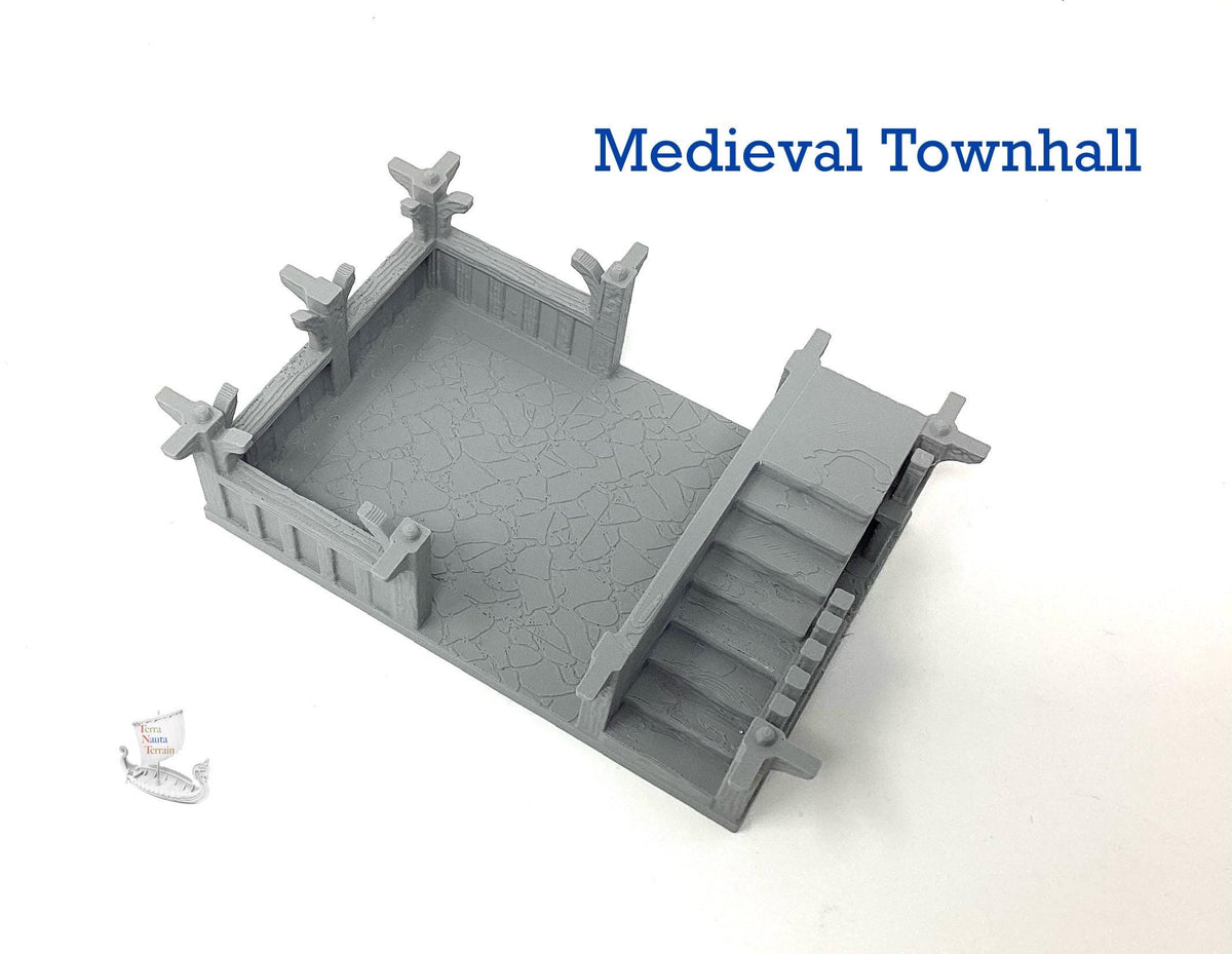 Medieval Townhall: 3D Printed Tabletop Terrain