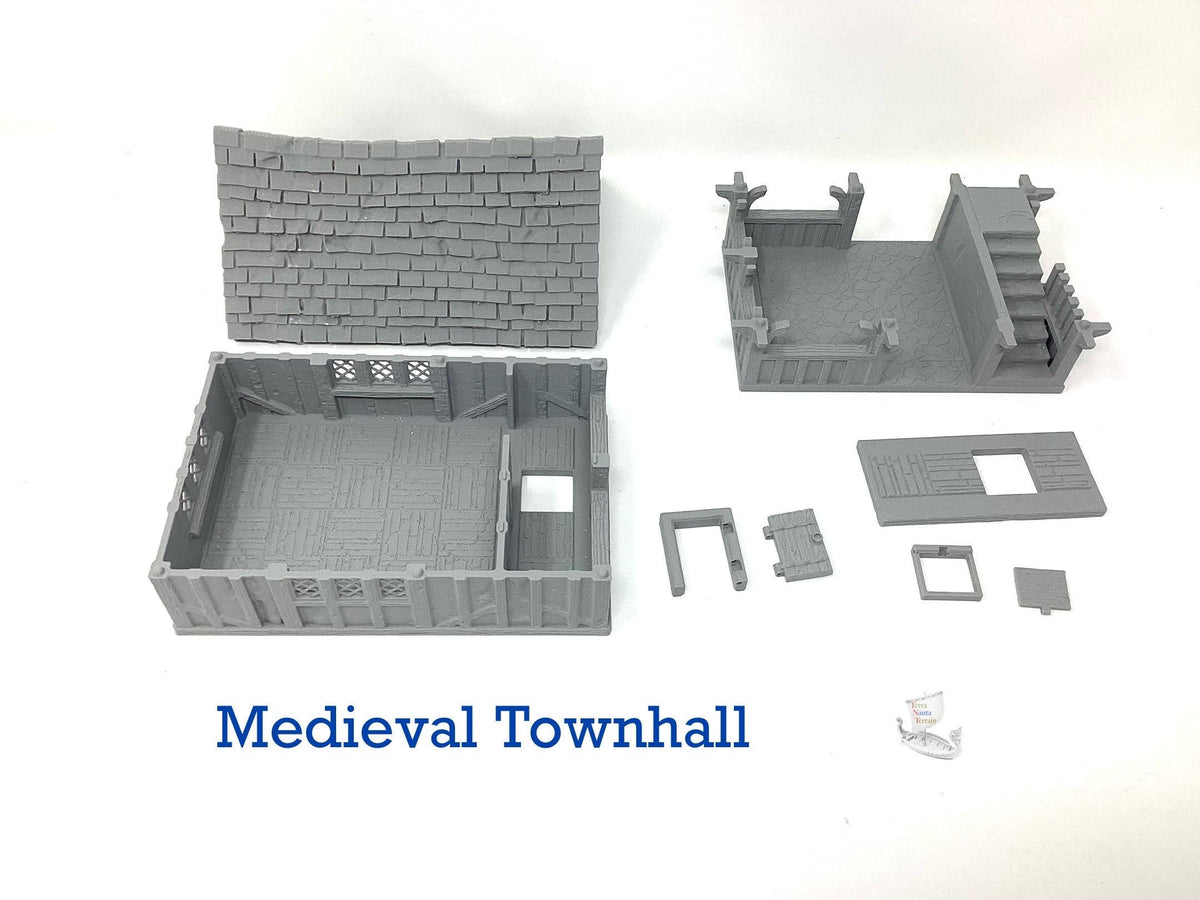 Medieval Townhall: 3D Printed Tabletop Terrain
