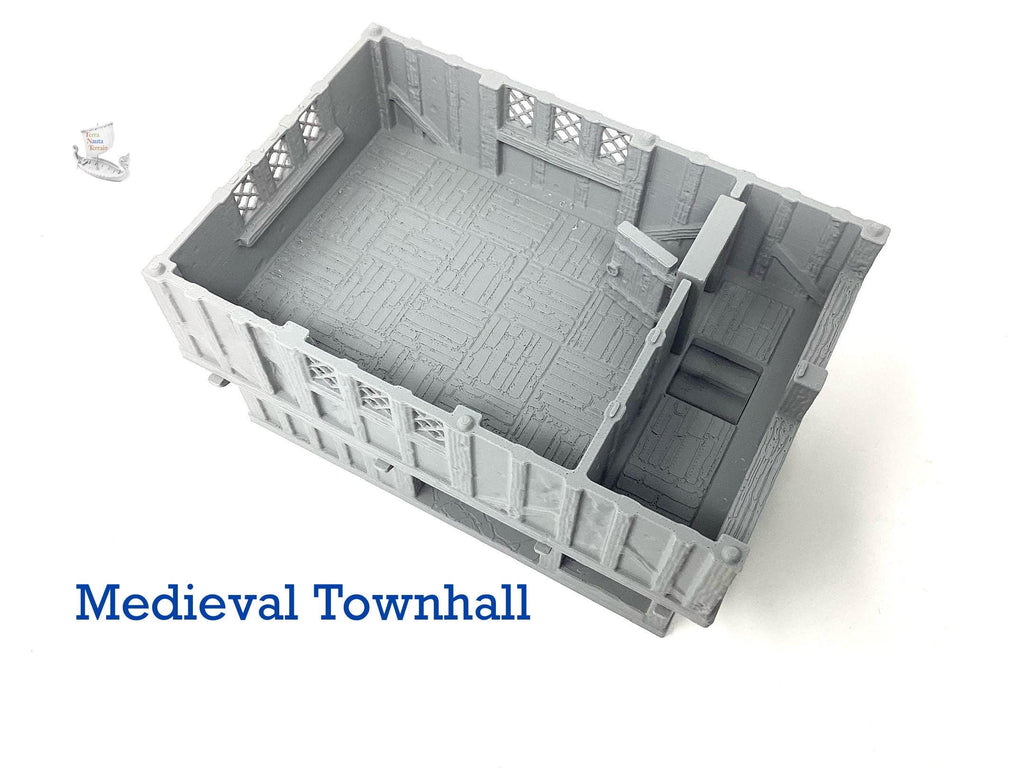 Medieval Townhall: 3D Printed Tabletop Terrain