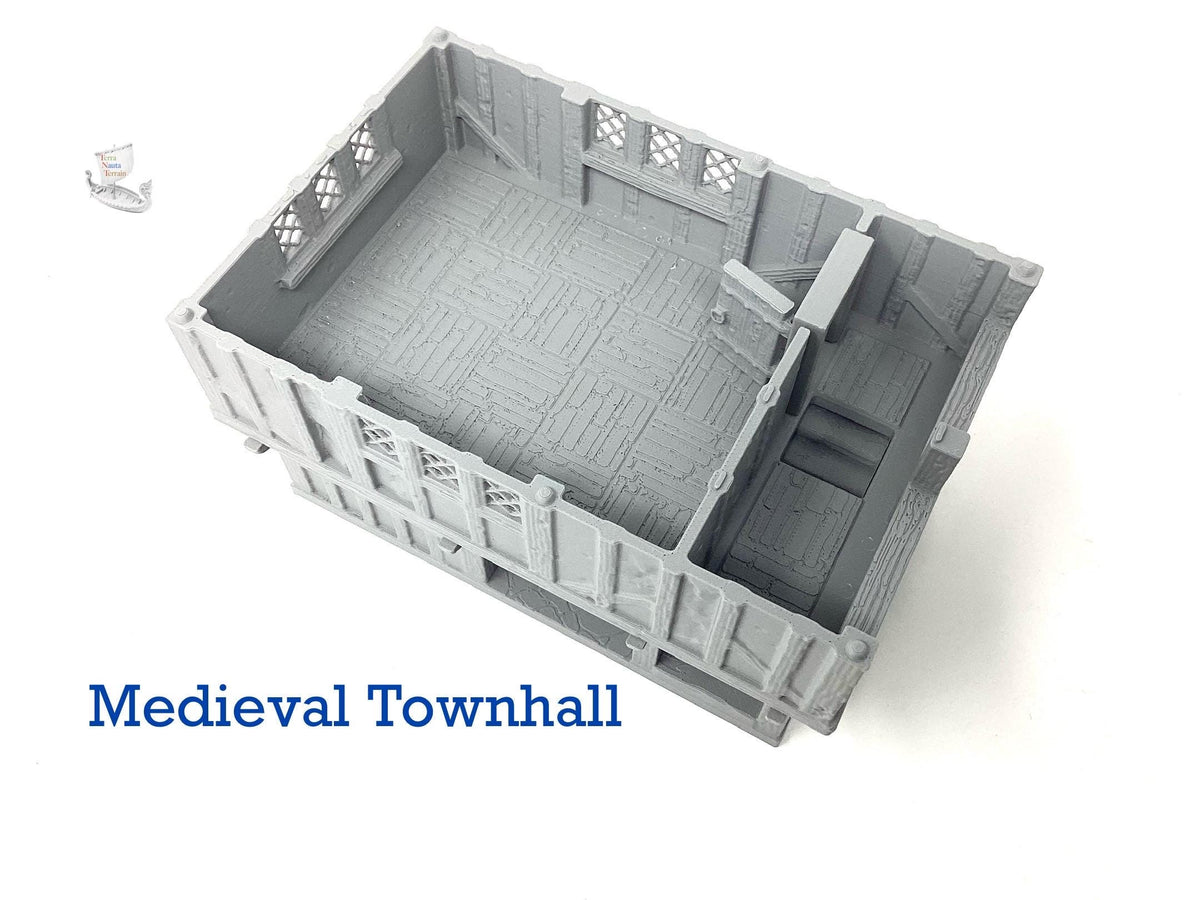 Medieval Townhall: 3D Printed Tabletop Terrain