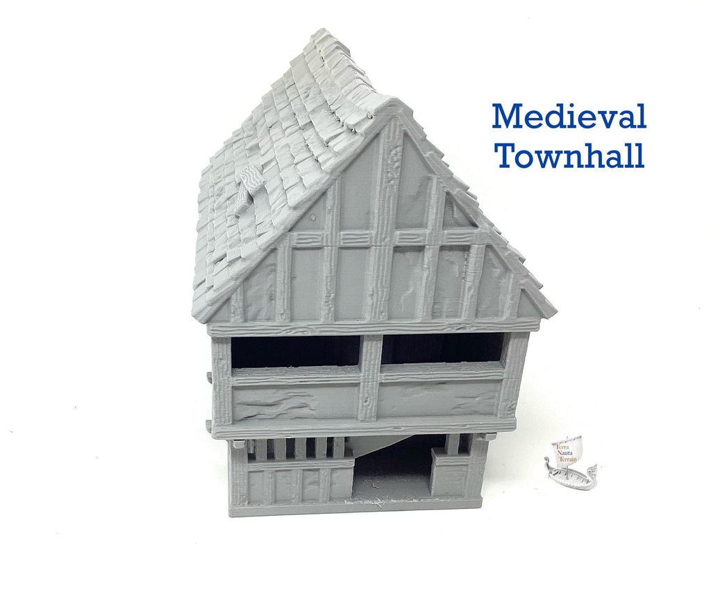 Medieval Townhall: 3D Printed Tabletop Terrain