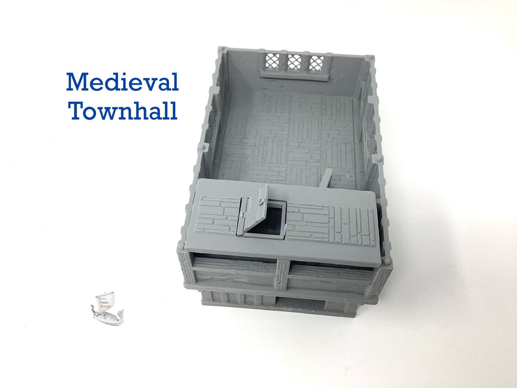 Medieval Townhall: 3D Printed Tabletop Terrain