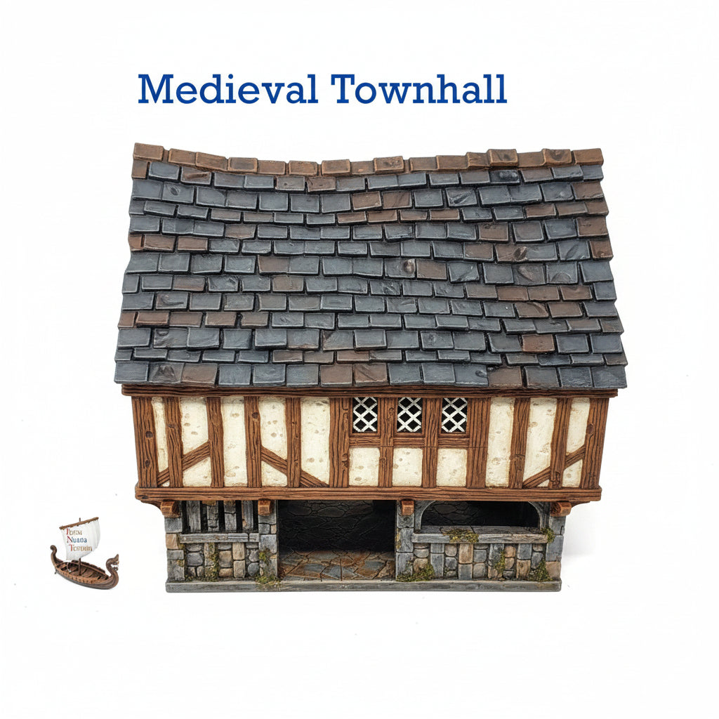 Medieval Townhall: 3D Printed Tabletop Terrain