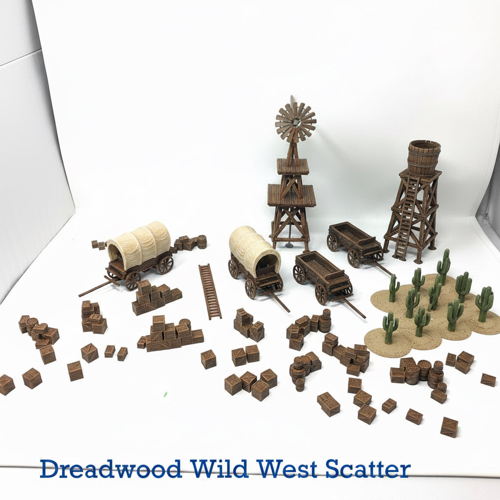 Dreadwood, a Wild West Frontier Town. Scatter