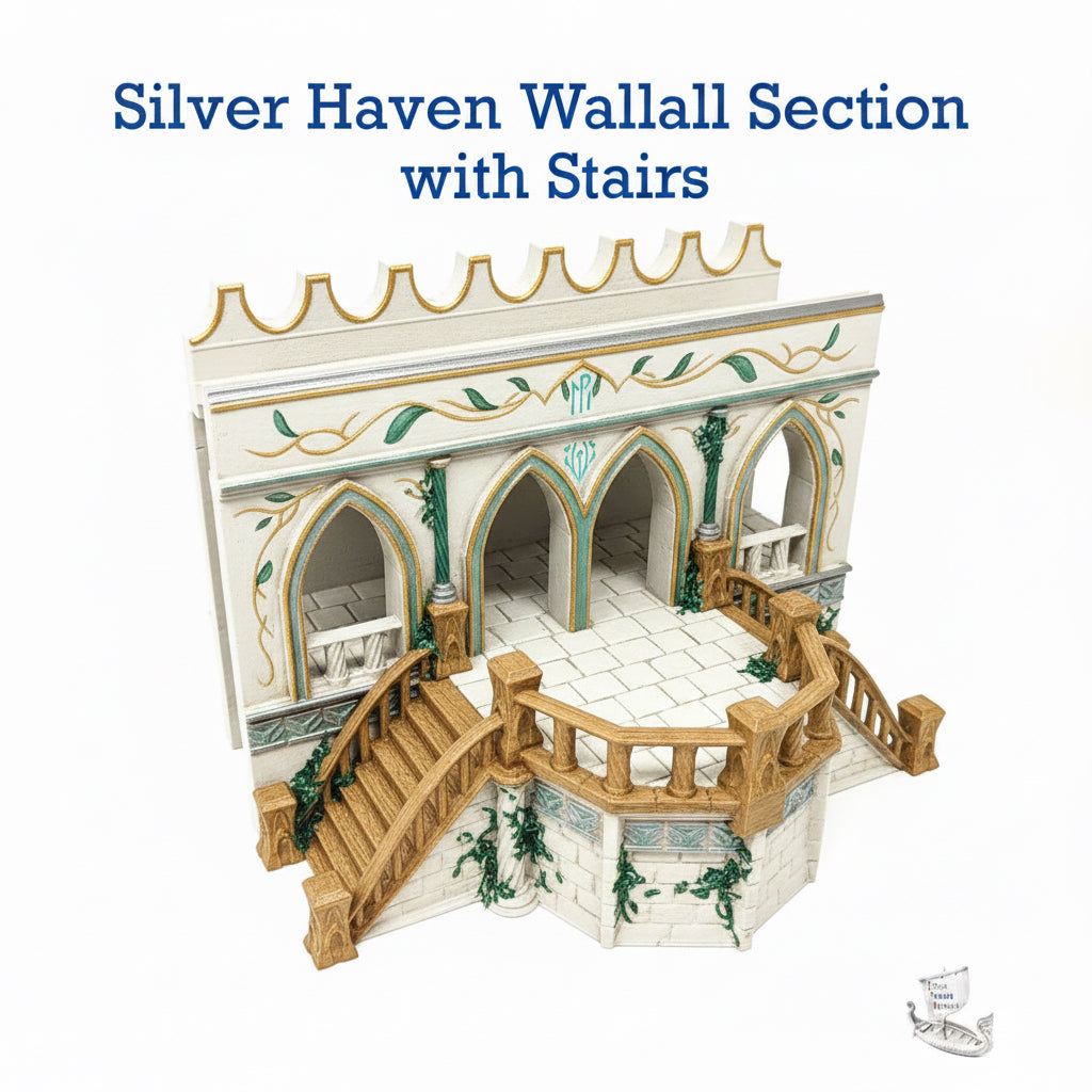 Silver Haven Wall Section with Stairs