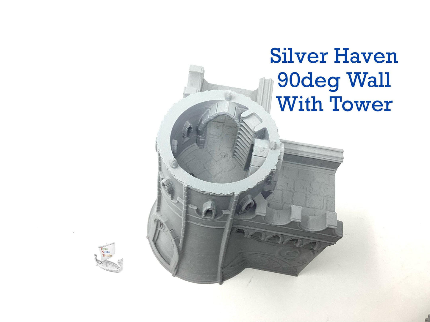 Silver Haven 90deg Wall Section with Tower