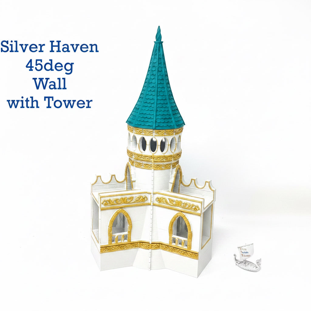 Silver Haven 45deg Wall Section with Tower