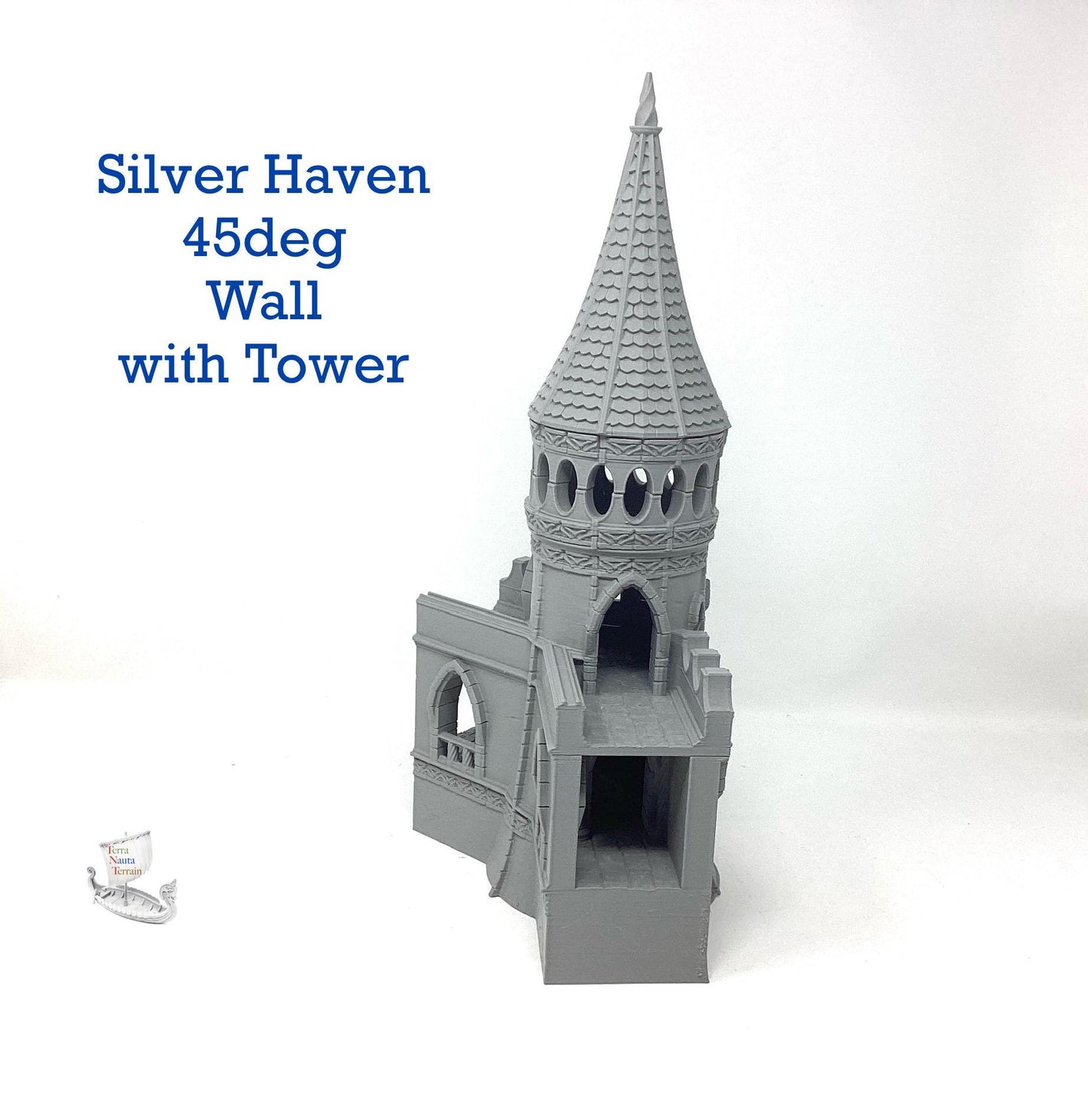 Silver Haven 45deg Wall Section with Tower