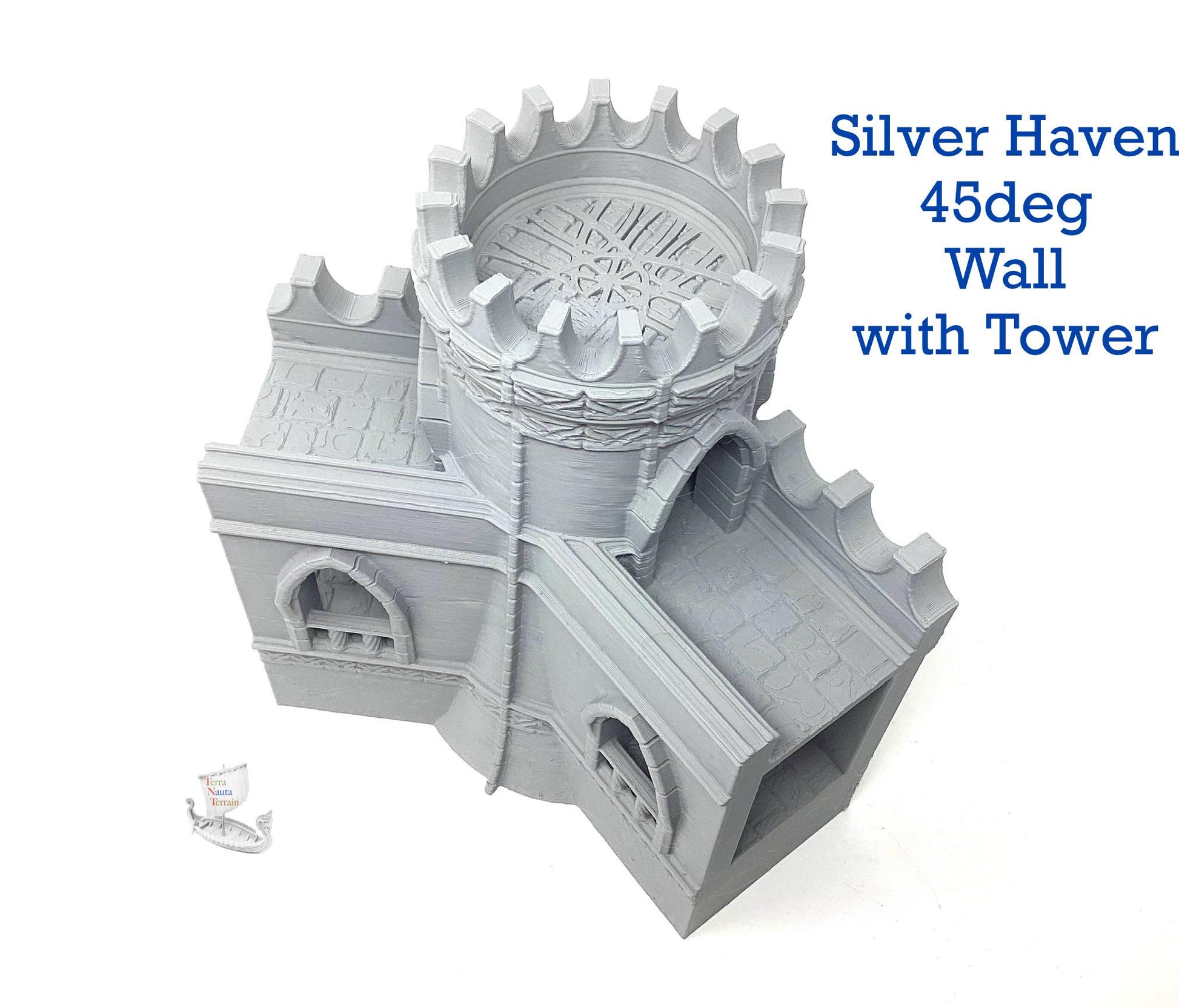 Silver Haven 45deg Wall Section with Tower