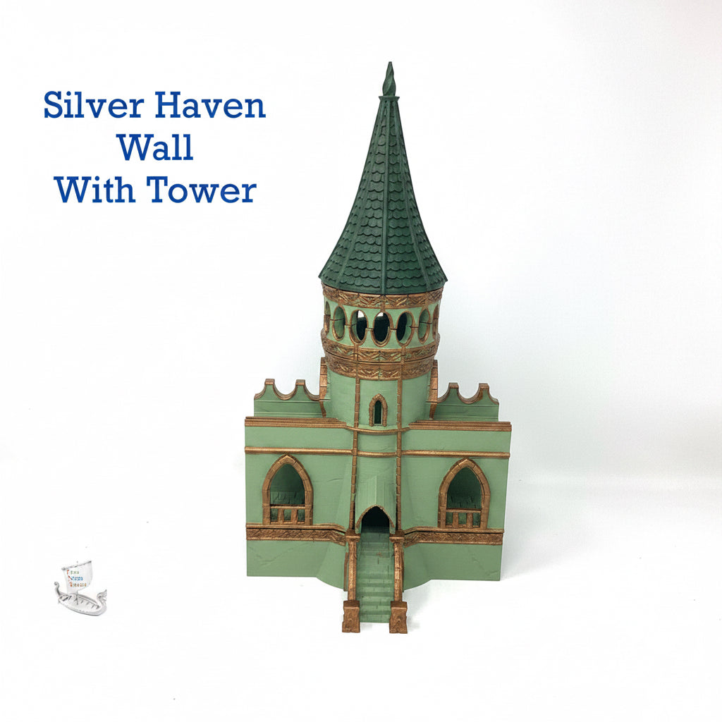Silver Haven Wall Section with Tower
