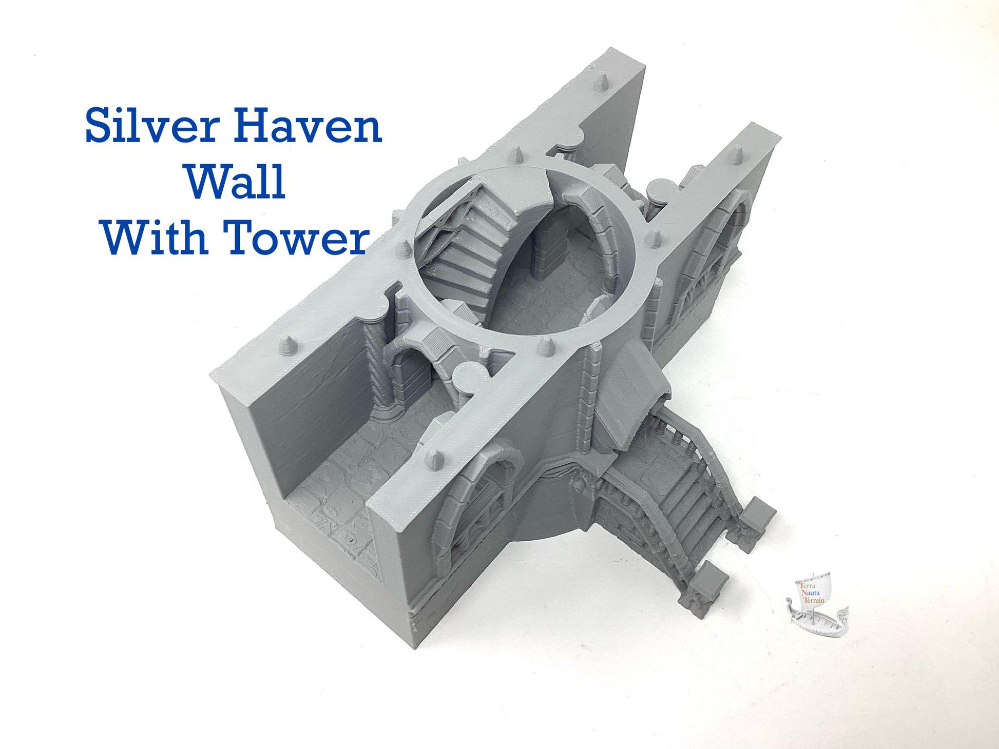 Silver Haven Wall Section with Tower