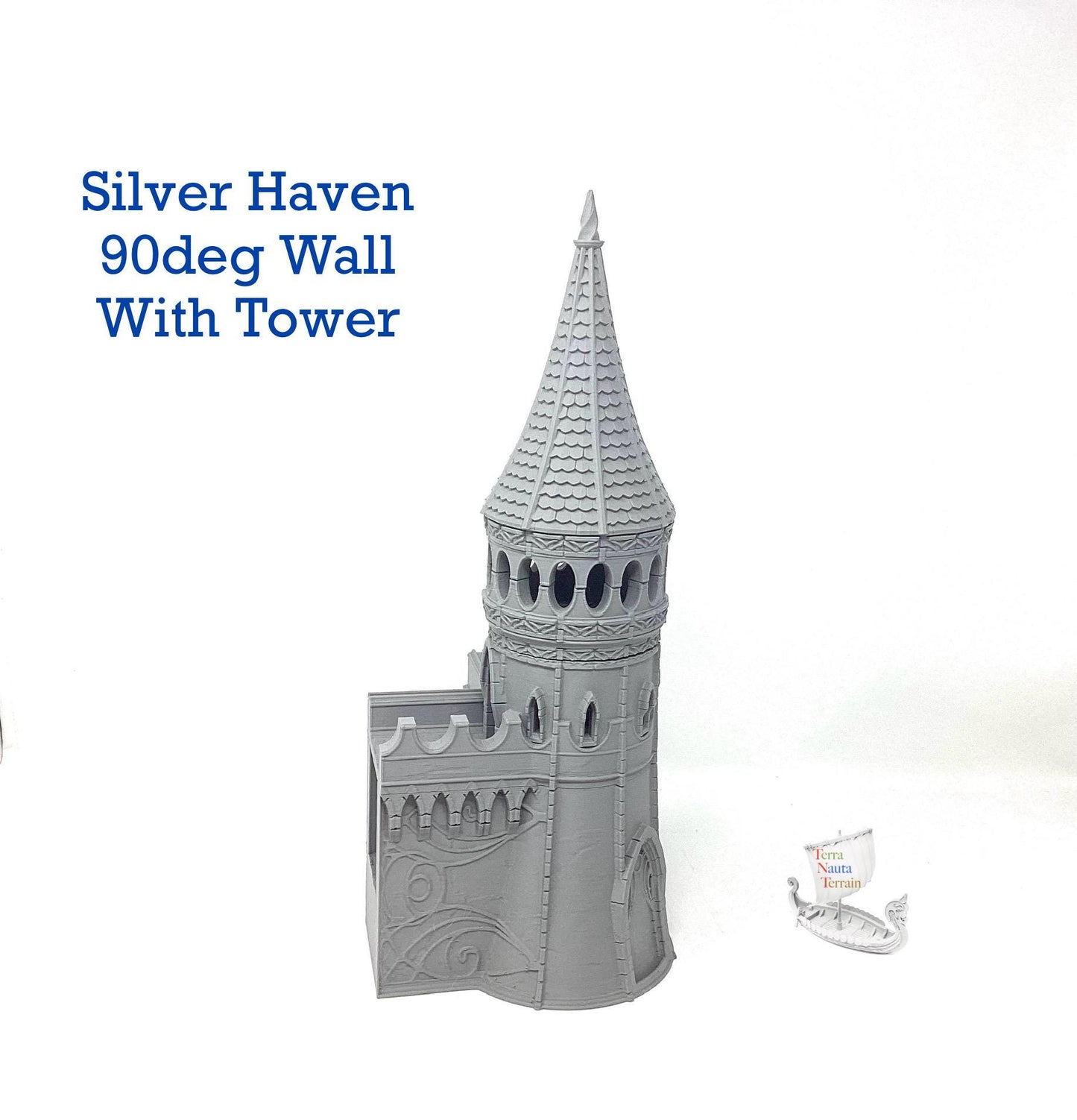 Silver Haven 90deg Wall Section with Tower
