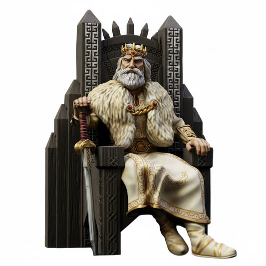 King Teobald seated