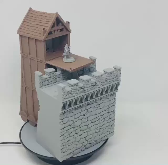 Siege Tower: 4-Story Wheeled Assault Platform for Wargaming