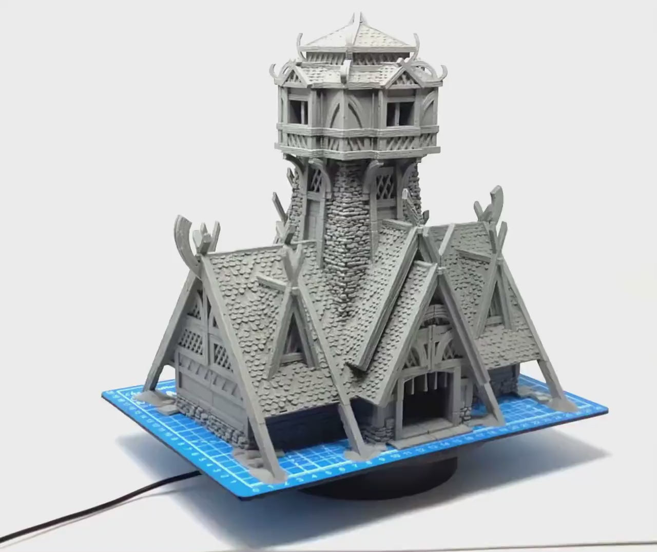 Odingard Hall: Viking Terrain Model - 3D Printed Unpainted