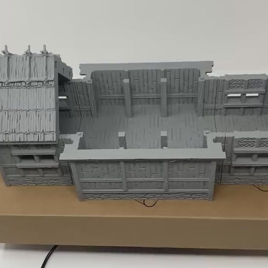 Viking Hall: Unpainted Miniature Terrain