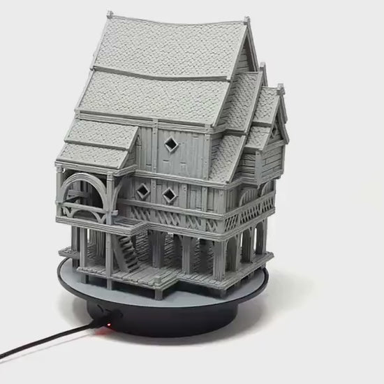 Mudifjord Building 5. A fishing village on a lake.